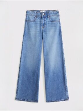 ABERCROMBIE KIDS Girls’ High Rise Wide Leg Jeans